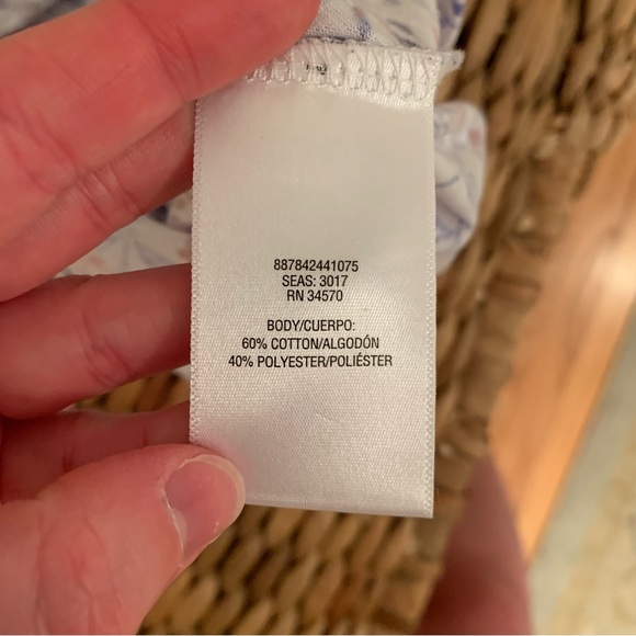 i.b.diffusion Floral Cotton Ruffle Sleeveless V-Neck Top - Picture 5 of 7